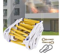Genérico Escalera de Cuerda de Seguridad para Escape de Incendios, Escalera de Emergencia con separación Entre peldaños de 30 cm, 12 m/39,3 pies para Uso en el hogar, la Oficina y Exteriores: una Sol