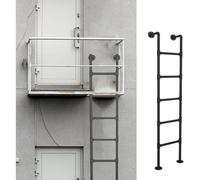 Genérico Escalera de Salida metálica de Pared, Escalera Recta para altillo, para Techo/Garaje Exterior, Escalera de Escape Estable y Duradera, Escalera Ligera y Resistente a la corrosión pa