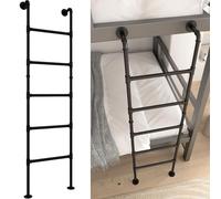 Genérico Escalera de Salida para Pozo de Ventana de sótano, Escalera de litera de ático de Hierro Forjado Negro montada en la Pared, escaleras de Metal para altillo, escaleras de Escalada p