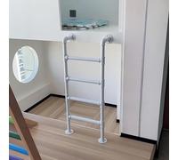 Genérico Escalera de Salida para Pozo de Ventana de sótano montada en el Suelo, Escalera para literas de ático de RV de 3.3 a 10 pies, Escalera de Hierro Forjado Negro para Cama Doble para