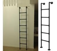 Genérico Escalera metálica de Pared de 3.3 a 10 pies para Loft de casa, Escalera de Entrada y Salida de Altura, Escalera de Salida de Pozo de Ventana de sótano, Escalera de Escape de incend