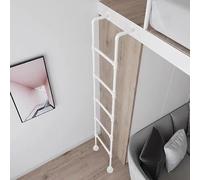 Genérico Escalera metálica de Pared para altillo, Escalera de Entrada y Salida de 4 pies, 5 pies, 6 pies, 7 pies, 8 pies y 10 pies de Altura, Escalera de Hierro Forjado Blanco para ático, c