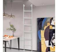 Genérico Escaleras Blancas montadas en el Suelo para el hogar, Escalera de Salida de Pozo de Ventana del sótano, Escalera de Metal para litera de ático de RV, escalones de altillo para Cama