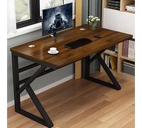 Genérico Escritorio Moderno de Gran tamaño para Oficina: estación de Trabajo con Estructura metálica Resistente para Oficina en casa y Estudio. Mesa de Ordenador de diseño Sencillo, Ideal para la Pro