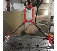 Genérico Eslinga de Cadena de Doble ramal de Alta Resistencia de 3 toneladas de 5/16" con Ganchos - Eslinga de elevación de Acero de aleación G80 para polipasto de Motor y Remolque repetido - Longitu