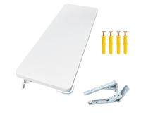 Genérico Estante Colgante de Pared, estantería metálica iluminada de Pared, estantes flotantes Multicapa de Pared, Mesa Flotante de Madera Blanca, Estante de Cocina Plegable y Banco de Trabajo para l