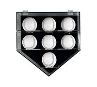 Genérico Estante para Soporte de béisbol, Soporte para exhibición de béisbol - Estuche de Almacenamiento acrílico Organizador de con Montaje en Pared de 7 Orificios - Organización de, p
