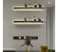 Genérico Estantería Colgante de Pared, Estante metálico Iluminado para Libros, estantes flotantes Multicapa para Pared, estantes flotantes LED para Pared - Estante emisor de luz de aleación de alumin