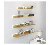 Genérico Estantería Colgante de Pared, estantería metálica iluminada de Pared, estantes flotantes Multicapa de Pared, Estante Moderno de aleación de Aluminio con luz Blanca, Ideal para la Entrada, ba