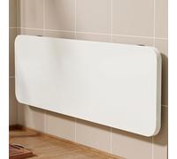 Genérico Estantería Colgante de Pared, estantería metálica iluminada de Pared, estantes flotantes Multicapa de Pared, Escritorio Plegable Flotante Compacto - Mesa de Madera Blanca montada en la Pared