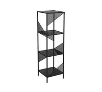 Genérico Estantería Creativa De 2/3/4 Niveles,Estante De Almacenamiento Decorativo De Pie For Sala De Estar,Organizador Que Ahorra Espacio,para Sala De Estar/Dormitorio/Oficina En Casa(Black,3-Tier)