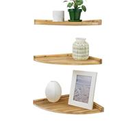 Genérico Estantes flotantes de Pared | Estante Esquinero de Pared de Madera Rústica con 3 Niveles | Expositor de Perfumes,para Dormitorio, Cocina, salón, niños, Planta, Libro, Escalera, Armario