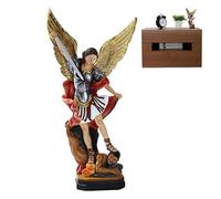 Genérico Estatua de - Estatuilla de la Estatua del arcángel Miguel de Colores | El San Arcángel Miguel Derrotó al Dragón, La Escultura del Ángel de Batalla