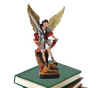 Genérico Estatua de - Figura arcángel Miguel Coloreada,El San Arcángel Miguel Derrotó al Dragón, La Escultura del Ángel de Batalla
