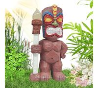 Genérico Estatua Hawaiana Linterna Solar Jardín | Figuras Deco Hogar Exquises Prácticos Adornos Lindos Antorcha, Adornos de césped decoración de jardín Hawái, Decoración al aire libre Camino