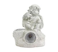 Generico Estatuas de ángeles y figuritas | Luz LED de ambiente linda de resina, estatuas de ángel de jardín, decoración para exteriores - Para decoración exterior jardín patio terraza