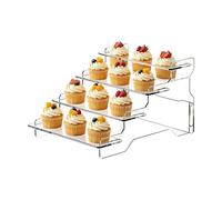 Genérico Expositor Elevador - Vitrina Acrílica Transparente de 4 Niveles - Expositores Elevadores para Mesa,para Perfumes Joyería Figuras Cupcakes Escritorio Mesa Mostrador Tocador Armario Sala