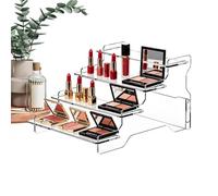Genérico Expositores Elevadores,Vitrina Acrílica Transparente de 4 Niveles - Soporte De Exhibición Escalonado | para Perfumes Joyería Figuras Cupcakes Escritorio Mesa Mostrador Tocador Armario Sala