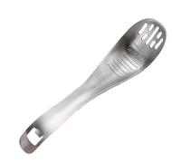 Generico Exprimidor de ajos - Cuchara de cocina picadora multifunción, triturador de patatas para rallar Lo de dos vías de acero inoxidable, colador para puré triturado fino