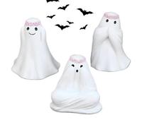 Genérico Figura Miniatura Fantasma 3 Piezas de Espeluznante con Corona
