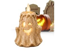 Genérico Flameless Ghost Candle - Halloween LED Centerpiece Remote Control