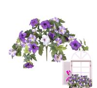 Genérico Flores Artificiales: Planta Artificial, Flores Colgantes como Reales, Gloria de la mañana, no se decolora, decoración al Aire Libre para el hogar, Patio, macetero, jardín, Boda, Primavera