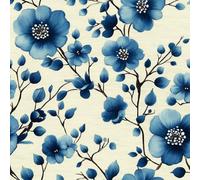 Genérico Flores Papel Pintado Autoadhesivo Vintage Botánico 44x300 cm Papel de Pared Removible Impermeable Estilo Vinilo PVC Pegatina es Estante del cajón de la cubierta del rodillo A-381