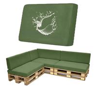 Genérico Funda para Cojines de Palets Exterior Impermeable 120×80 120×60 120×40 Funda de Repuesto para Palets con Cremallera Lavable Extraíble para Sofá Palet Jardín(Verde Militar,120x40x15cm)