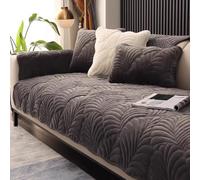 Genérico Funda Sofa Chaise Long,Fundas de sofá Grueso Antideslizante Antiarañazos Cubre Sofá Protector de Muebles para Perros Gatos Protección Funda de sofá Lavable,Dark Grey 1,70x90cm