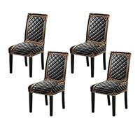 Genérico Fundas Sillas Comedor 4 Piezas Decoración Estética Barroca Vintage | Fundas Sillas Cocina Protectores Asientos Hogar salón cocina dormitorio apartamento interior y exterior fiesta boda y