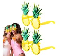 Genérico Gafas de sol novedosas de piña - Gafas con forma de fruta para diversión en en la playa | Marco de ligero, juego de lentes con tinte UV, accesorio para disfraz tropical, ropa de vacac