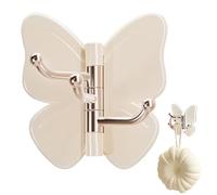 Genérico Ganchos,Percha Adhesiva Giratoria de Brazos - Colgador para Abrigos,para Ropa, Bata, Bolso, Llaves, Abrigo, Toalla, Baño, Dormitorio, Cocina, Armario