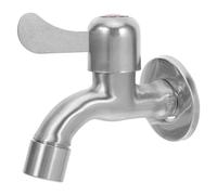 Genérico Grifo de jardín, Grifo de pared para fregadero, montado en la pared, monomando, Acero Inoxidable, plata, uso en tareas exteriores, para piscina y manguera de jardín