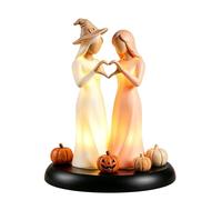 Genérico Halloween Lamp - Ghost Sisters Figurine, Pumpkin Desk Light