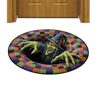 Genérico Halloween Rug Optical Illusion - Non-Slip Round Carpet Mat