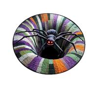 Genérico Halloween Rug Optical Illusion - Non-Slip Round Carpet Mat