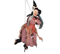 Genérico Halloween Witch Decor - Sound Activated Glowing Eyes Scary Doll