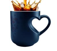 Genérico Heat Activated Color Changing-Mug, 325ml Ceramic Heart Handle-Mug