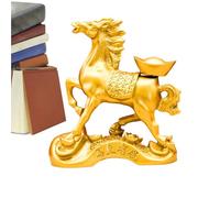 Genérico Horse Statue - 2026 Chinese Auspicious Decor, Horse Year Golden Figurines, Wealth Attraction Prosperity Feature for Office Depraved Shelf Cabinet Entryway, Seasonal Decor, Living Room
