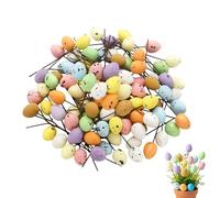 Generico Huevos de Pascua - 100 piezas decoración tarta con manchas - Huevos artificiales con para manualidades | para casa, comedor, oficina, , jarrón guirnalda