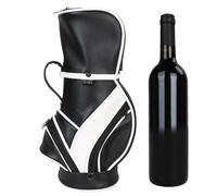 Genérico Insulated, portátil, PU Leather, Wine Bottle Carrier, Multi-Pocket Storage 12,99 x 4,72 x 4,72 pulgadas, Lightweight Cooler Bag, for Beach Picnics Partes, Mejora Mobility Solution, negro y