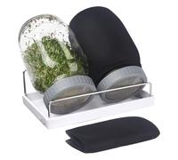 Genérico Jar Kit - Stainless Steel Germination, Complete 950ml Sprouting Tool, Durable Glass Vessel, Efficient Seed Growing Accessory | Reliable Jar Kit For Kitchen Healthy Fermentation