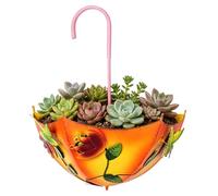 Genérico Jardinera Colgante de Metal - Hierro, Jardinera Decorativa de Pared Estilo Paraguas | Cesta de Maceta para Exteriores de Granja para jardín, Patio, balcón, Porche, Patio Trasero, terraza