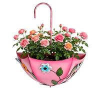 Genérico Jardinera Colgante de Metal - Hierro, Jardinera Decorativa de Pared Estilo Paraguas | Cesta de Maceta para Exteriores de Granja para jardín, Patio, balcón, Porche, Patio Trasero, terraza
