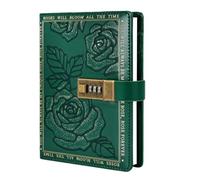 Genérico Journal With Lock Lined, Leather Rose Hardcover, Diary, Planner