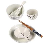 Genérico Juego de Vajilla Diseño Tradicional Persona 6 Piezas de Cerámica Japonesa y Resistente para Uso Diario en Cocina y Comedor