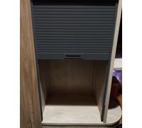 Genérico Kit de Armario de Cocina con Puerta corredera Tipo persiana Personalizable: Puerta Plegable para Armario, aparador y vestidor, Puerta Enrollable con Sistema de riel, Color Negro (5