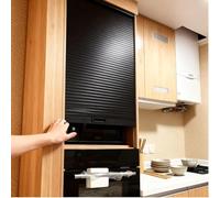 Genérico Kit de Armario de Cocina con Puertas enrollables Personalizables: Puertas correderas de plástico abatibles con Tirador Que ahorran Espacio (91,4 x 96,5 cm) para Espacios reducidos.