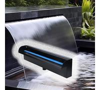 Genérico Kit de Cascada con Tubo Corrugado para Exteriores, 62 Pulgadas, Acero Inoxidable 304, Cascada Personalizable, Kit de Fuente para Piscina Interior/Exterior, Calidad Profesional, Cascada de AG