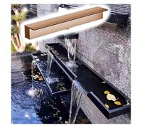 Genérico Kit de Cascada con Tubo Corrugado para Exteriores, Cascada de Acero Inoxidable para jardín y SPA - Salida de Fuente de Pared de 60 cm, acuarios y